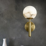 Elegant Copper Alabaster Wall Lamp