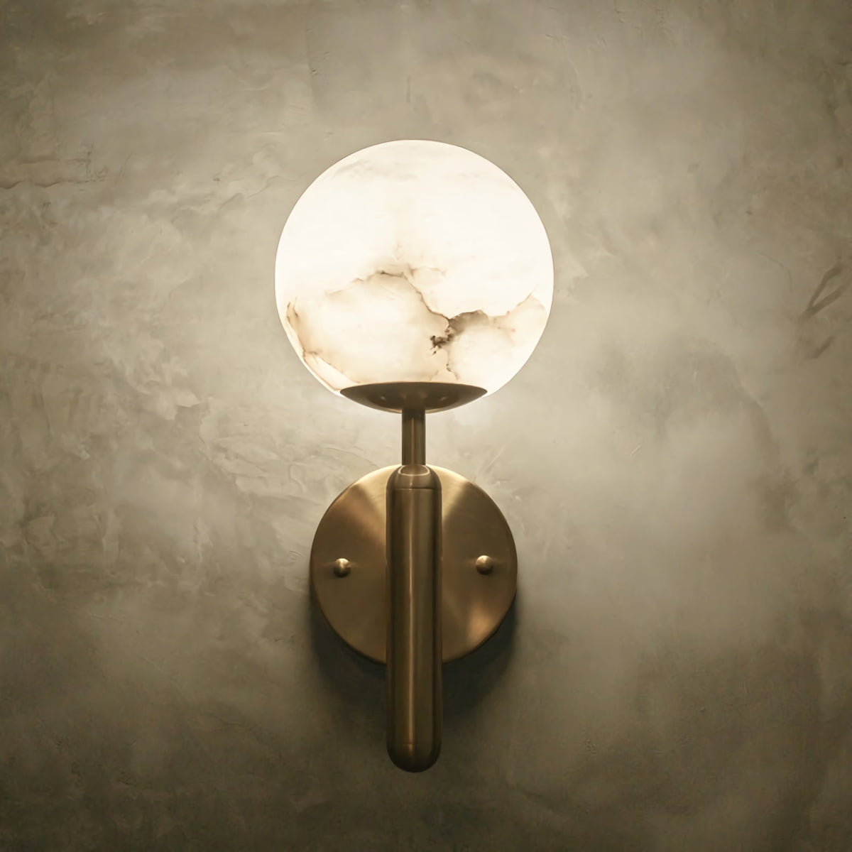 Elegant Copper Alabaster Wall Lamp