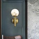 Elegant Copper Alabaster Wall Lamp
