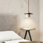 Elegant Textured Cylindra Stone Pendant Lamp