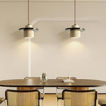 Elegant Textured Cylindra Stone Pendant Lamp
