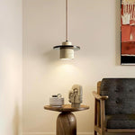 Elegant Textured Cylindra Stone Pendant Lamp