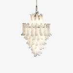 Elongated Murano hand-blown glass chandelier