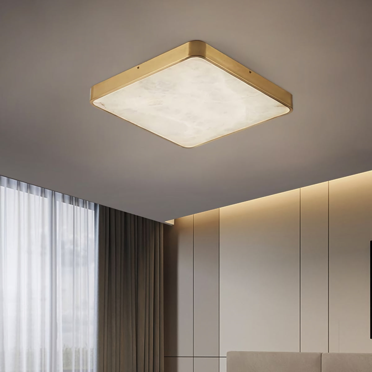 Geometric Alabaster Recessed Ceiling Light