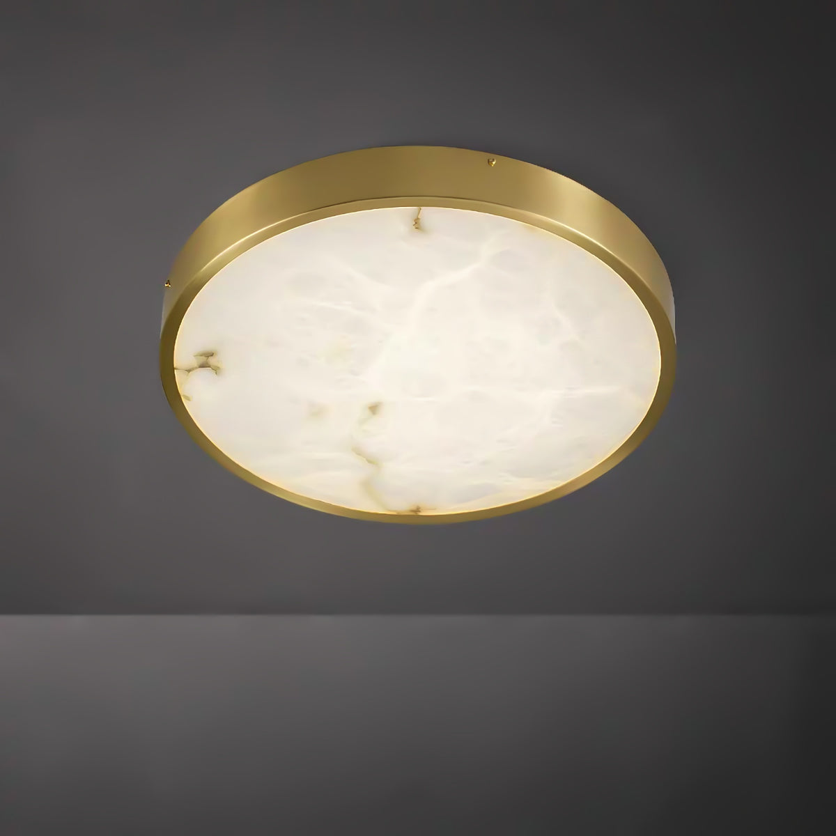 Geometric Alabaster Recessed Ceiling Light