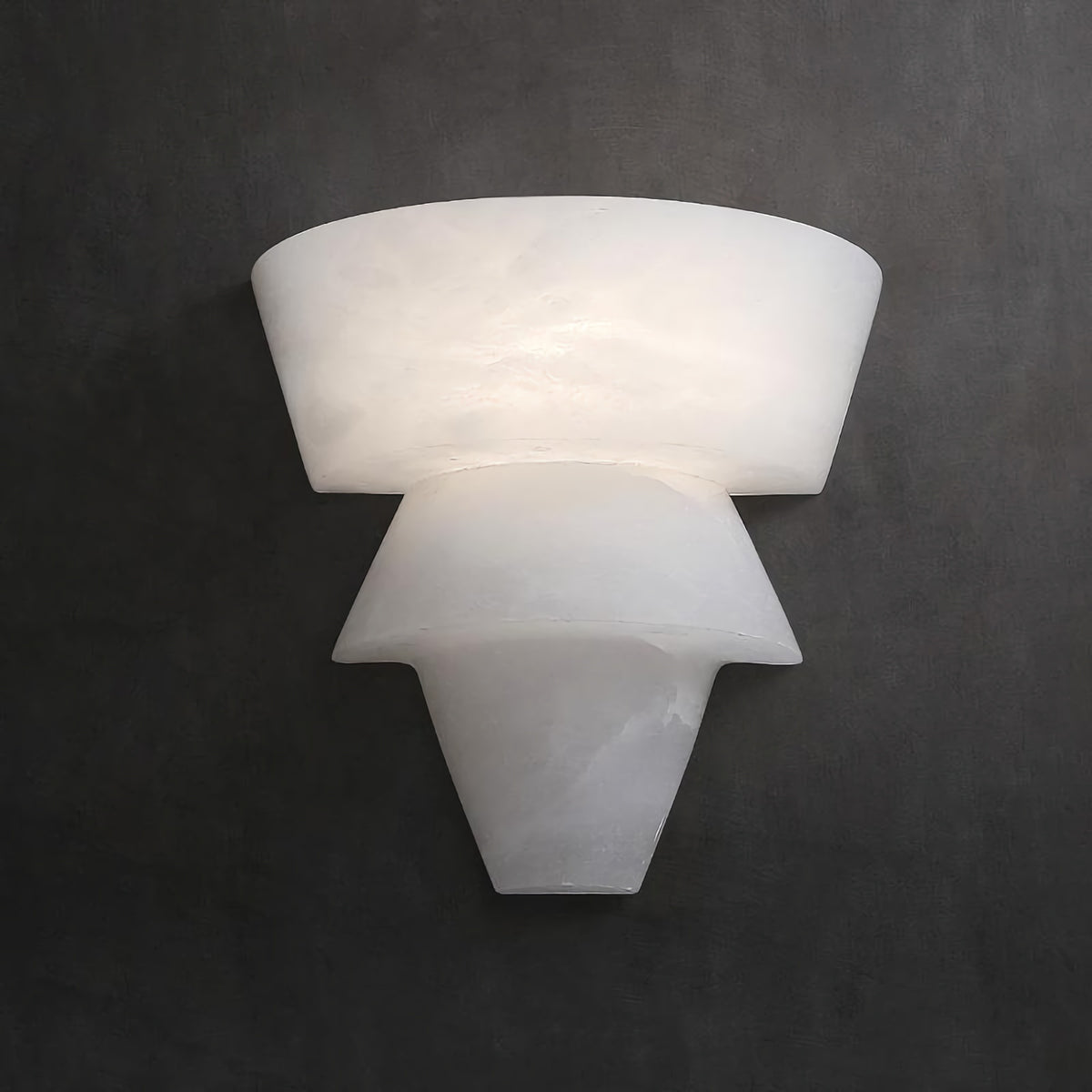 Geometric Alabaster Wall Light