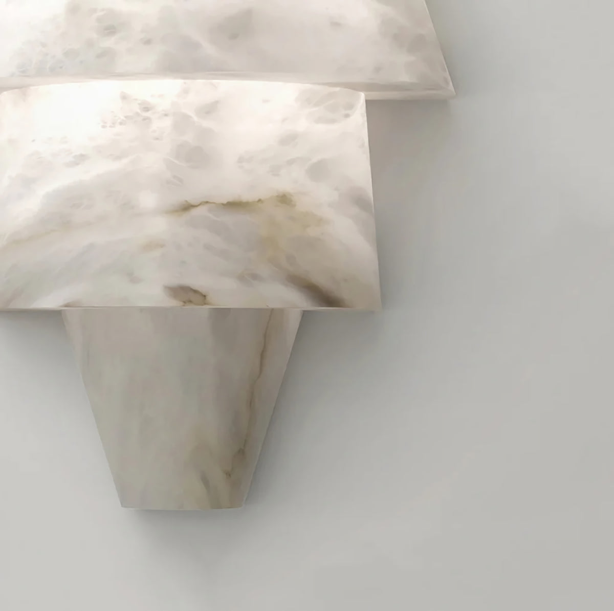 Geometric Alabaster Wall Light