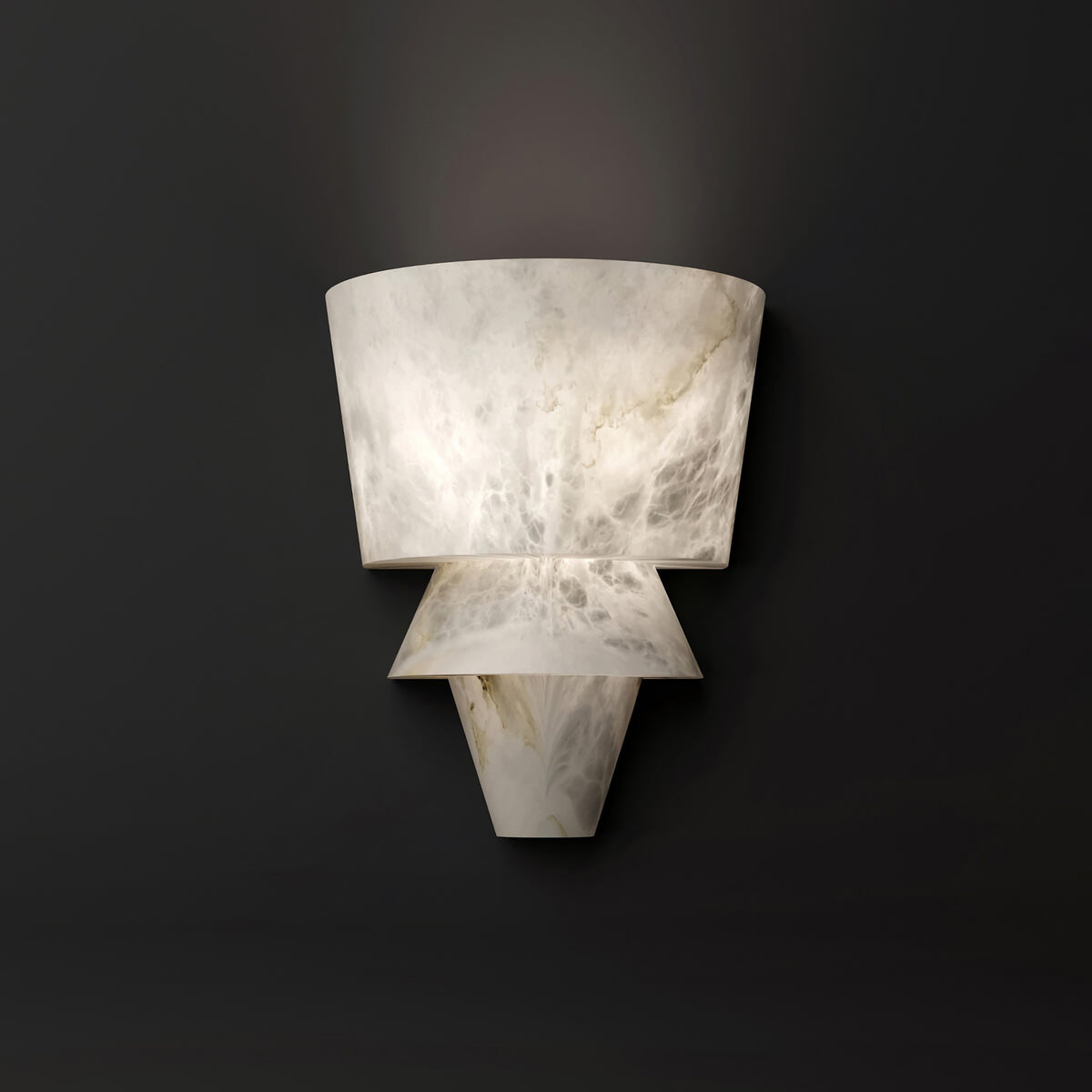 Geometric Alabaster Wall Light