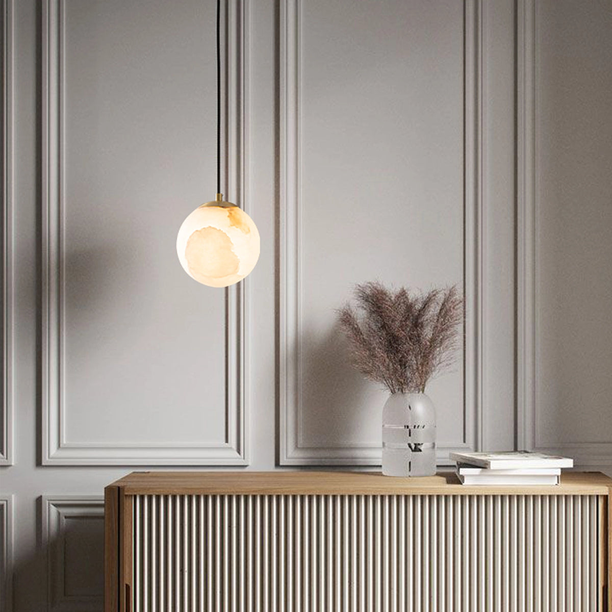 Globe Alabaster Pendant Lamp