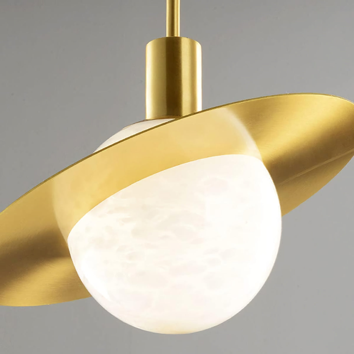 Gold - Ringed Marble Sphere Lamp