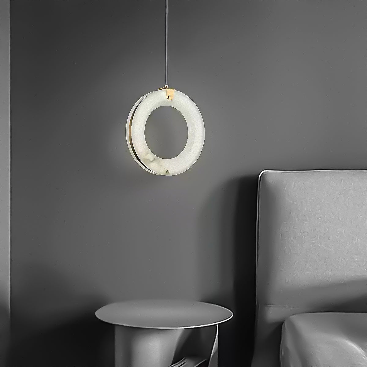 Halo Ring Alabaster Pendant Lamp