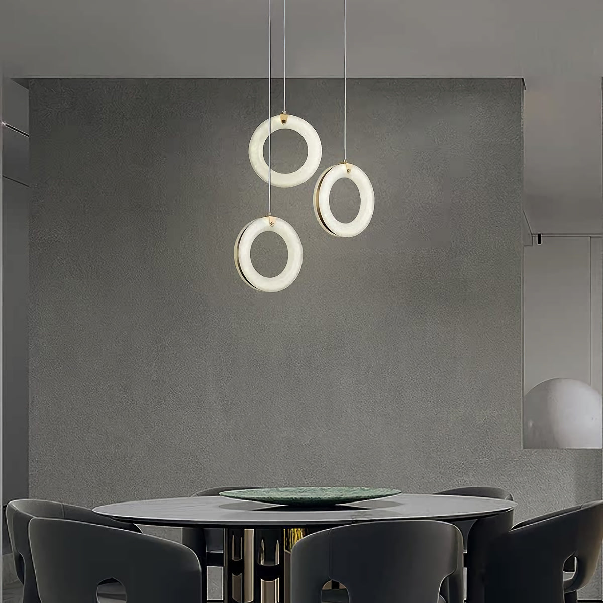 Halo Ring Alabaster Pendant Lamp