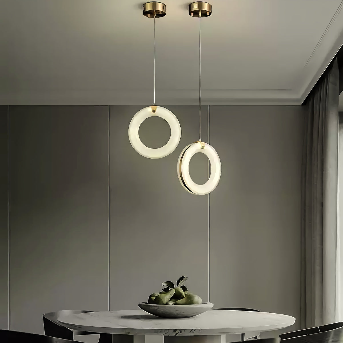 Halo Ring Alabaster Pendant Lamp