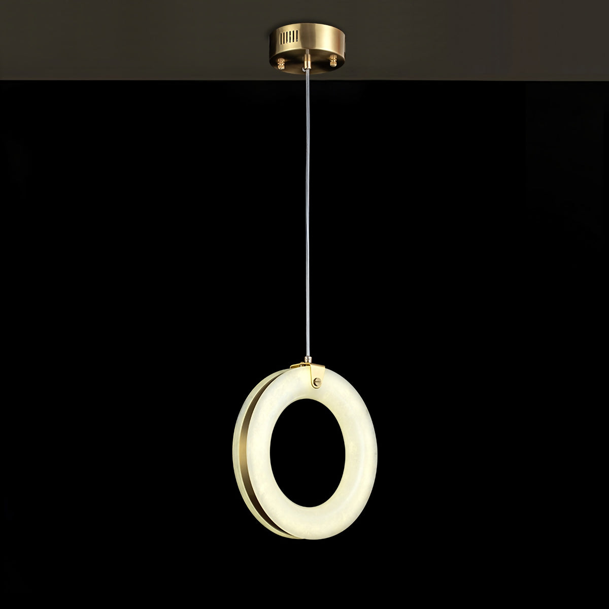 Halo Ring Alabaster Pendant Lamp
