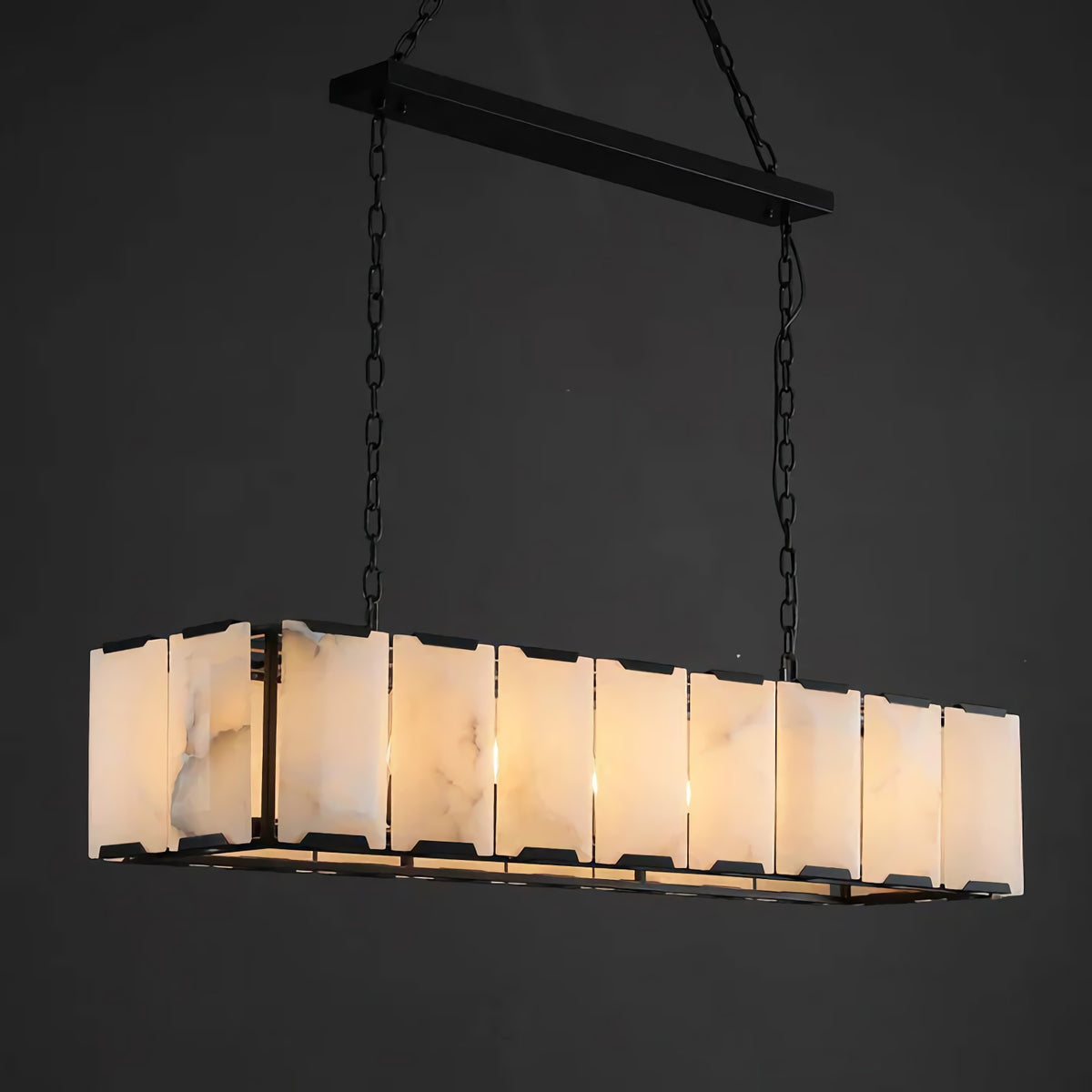 Harlew Alabaster Rectangular Chandelier