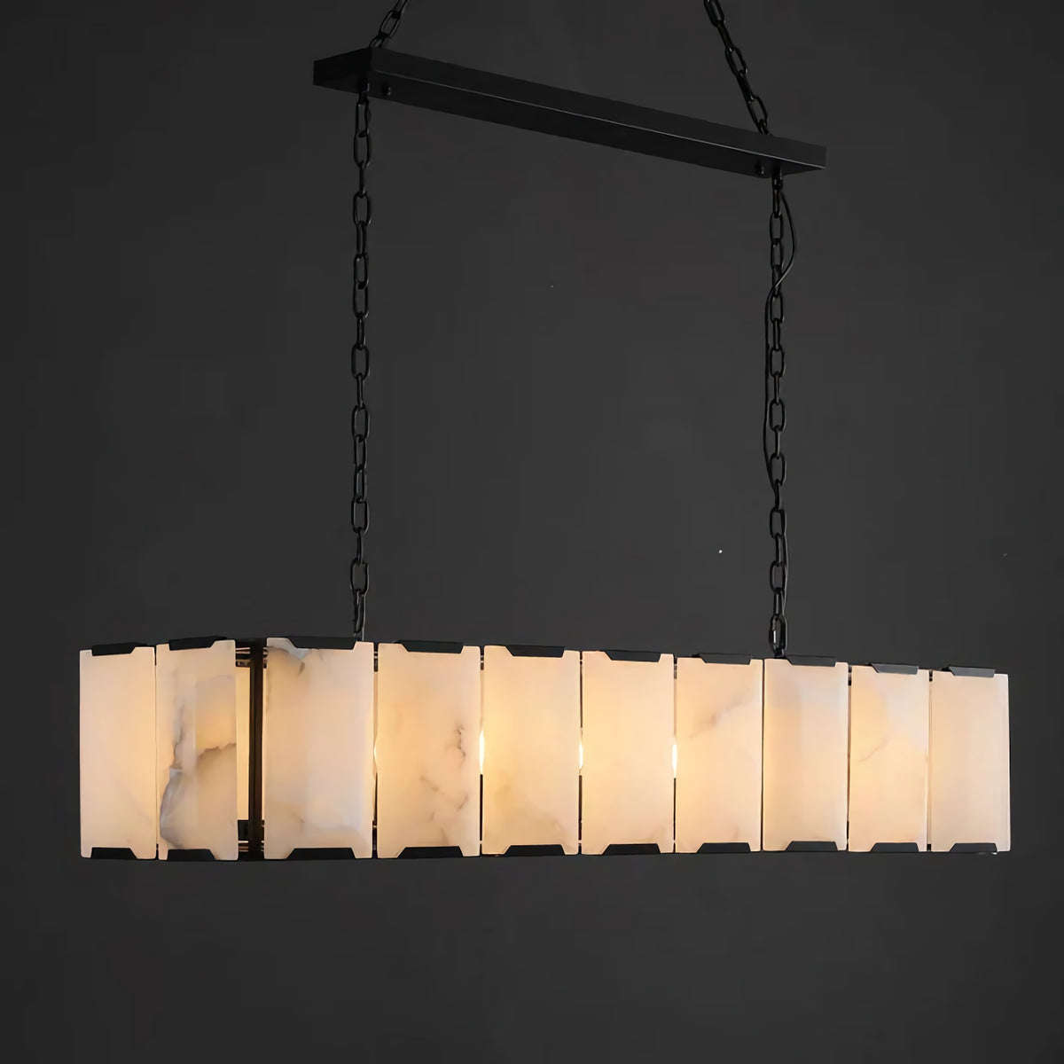 Harlew Alabaster Rectangular Chandelier