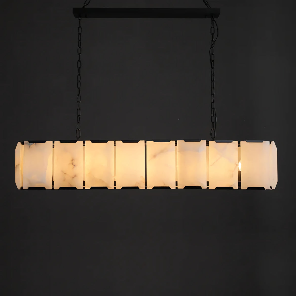 Harlew Alabaster Rectangular Chandelier