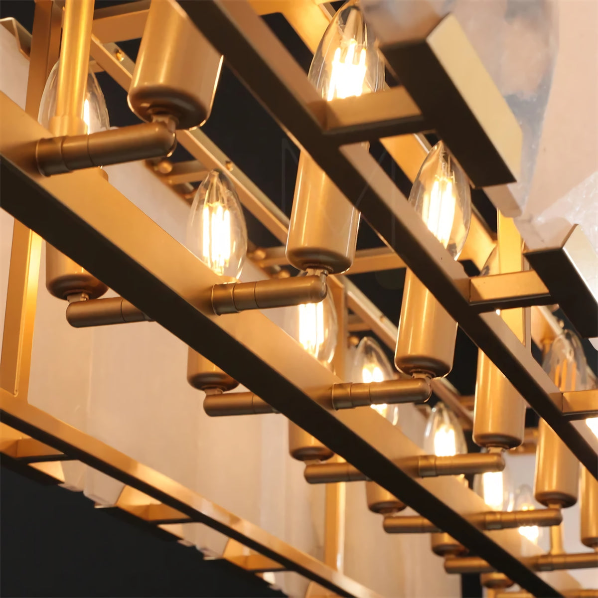 Harlew Alabaster Rectangular Chandelier