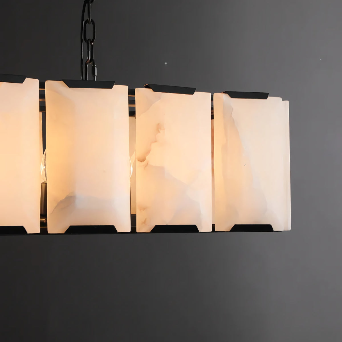 Harlew Alabaster Rectangular Chandelier