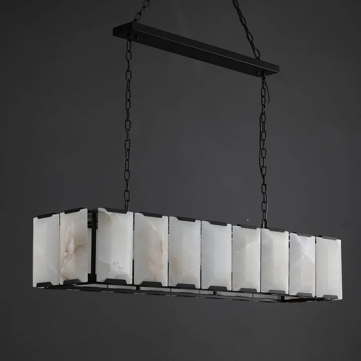 Harlew Alabaster Rectangular Chandelier