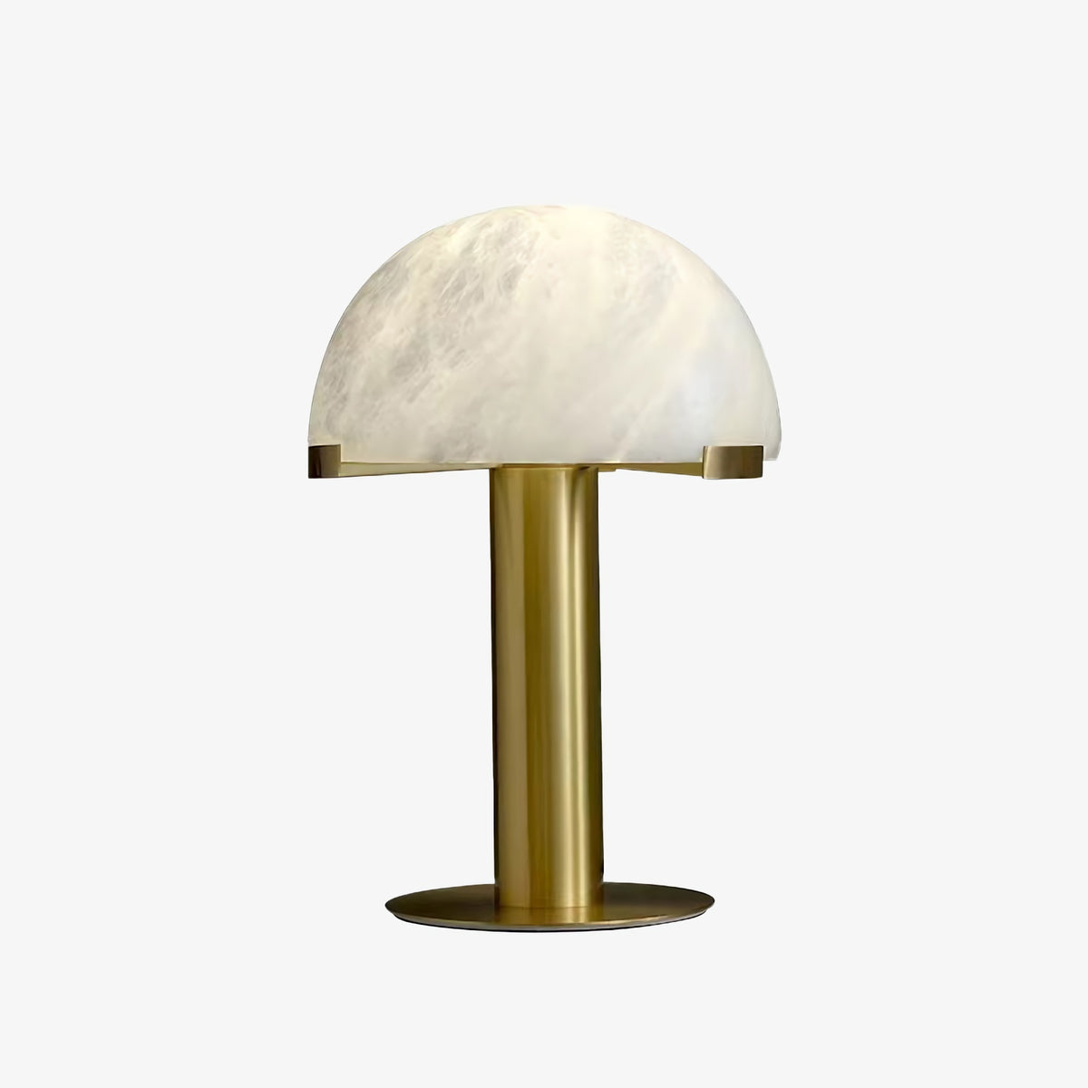 Hemispherical Alabaster Table Lamp