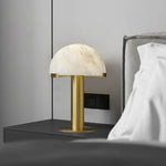 Hemispherical Alabaster Table Lamp