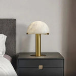 Hemispherical Alabaster Table Lamp