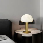 Hemispherical Alabaster Table Lamp