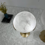 Hemispherical Alabaster Table Lamp
