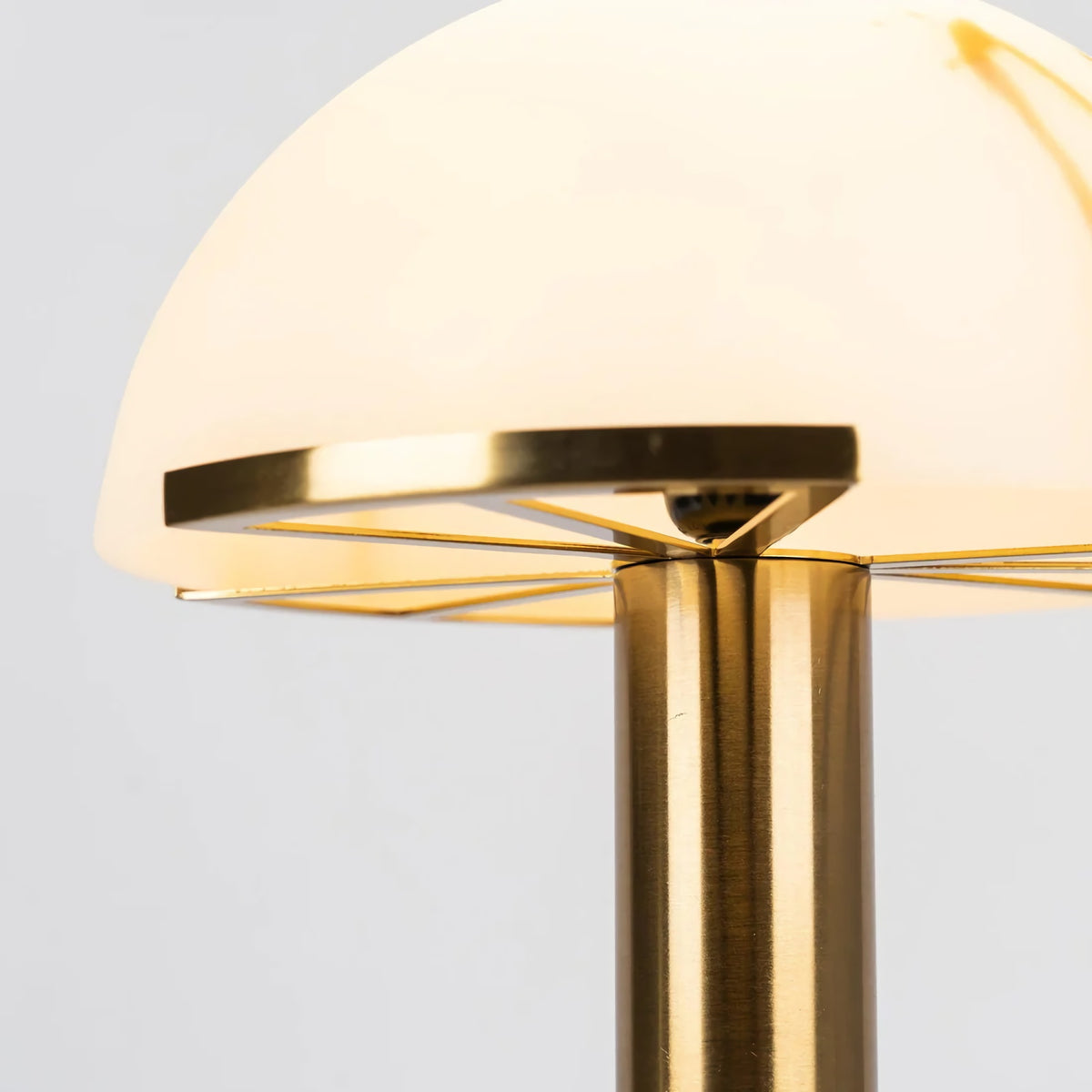 Hemispherical Alabaster Table Lamp