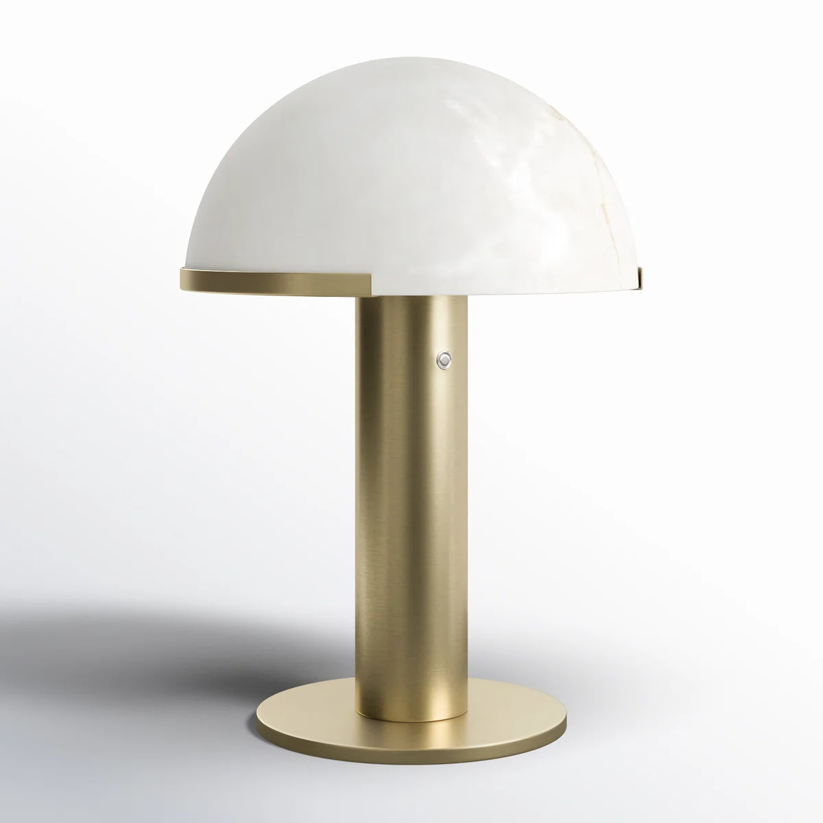 Hemispherical Alabaster Table Lamp