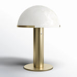 Hemispherical Alabaster Table Lamp