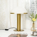 Hemispherical Alabaster Table Lamp