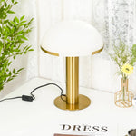 Hemispherical Alabaster Table Lamp