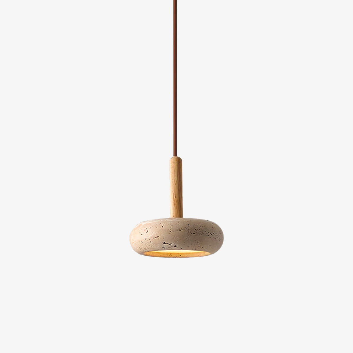 Hourglass Travertine Pendant Light