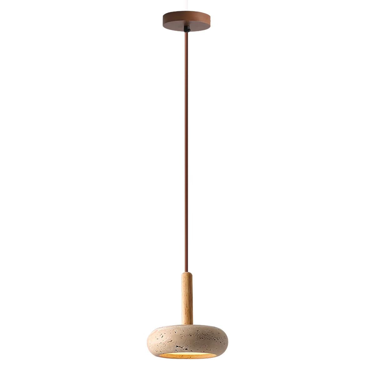 Hourglass Travertine Pendant Light
