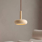 Hourglass Travertine Pendant Light