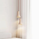 Industrial Conical Travertine Pendant Light
