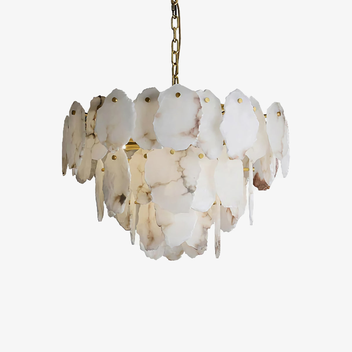 Irregular Alabaster Petal Chandelier