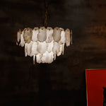 Irregular Alabaster Petal Chandelier