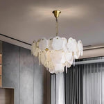 Irregular Alabaster Petal Chandelier