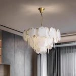 Irregular Alabaster Petal Chandelier