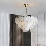 Irregular Alabaster Petal Chandelier