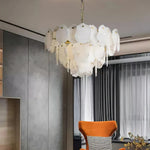 Irregular Alabaster Petal Chandelier