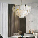 Irregular Alabaster Petal Chandelier