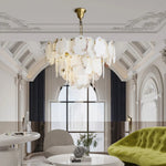 Irregular Alabaster Petal Chandelier