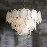 Irregular Alabaster Petal Chandelier