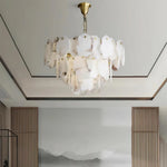 Irregular Alabaster Petal Chandelier