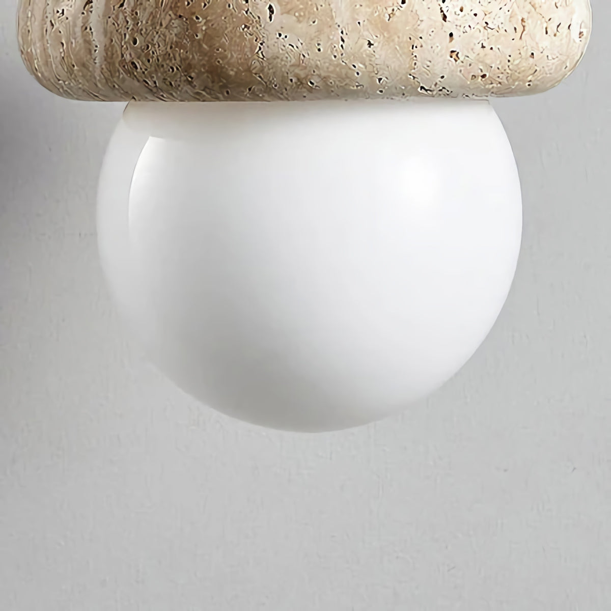 Japanese Wabi Sabi Travertine Round Pendant Light