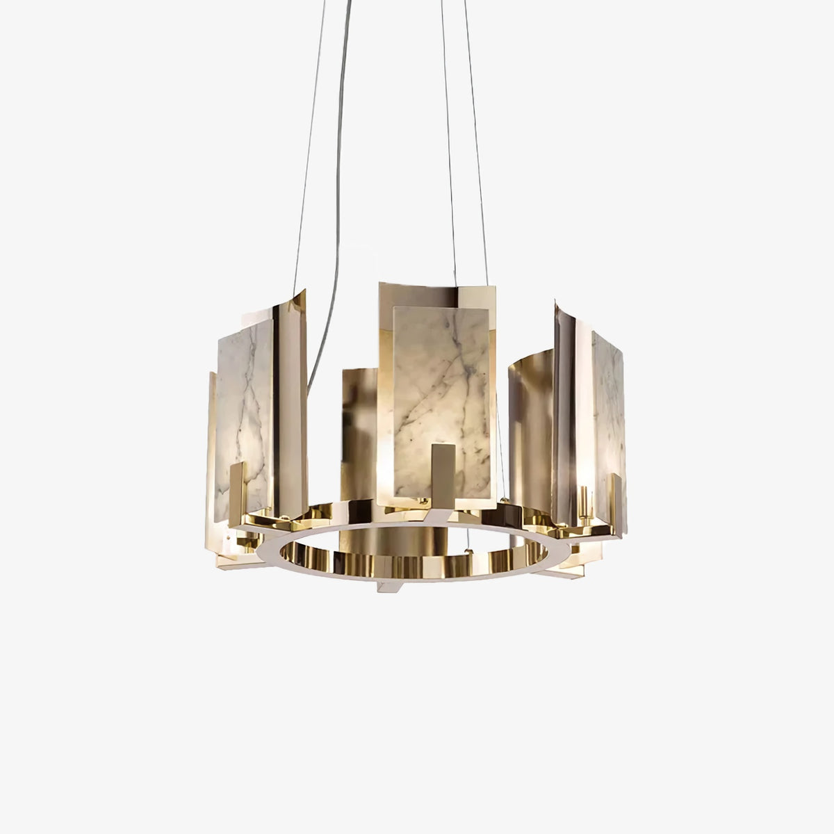 Jessie Alabaster Round Chandelier